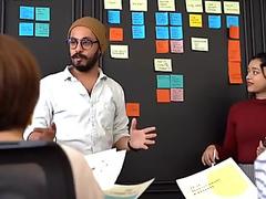 Dirty assistant Franceska Jaimes fucks her boss on his desk