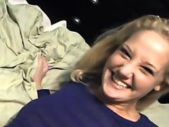 Gabriella Mai in group bukkake blowbang action from Cum For Cover
